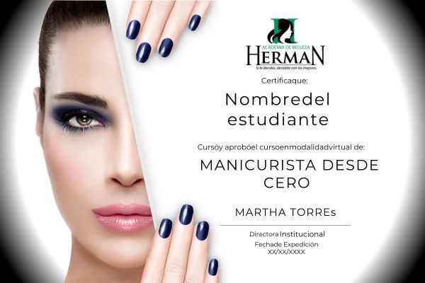 Certificado de curso de uñas online completo