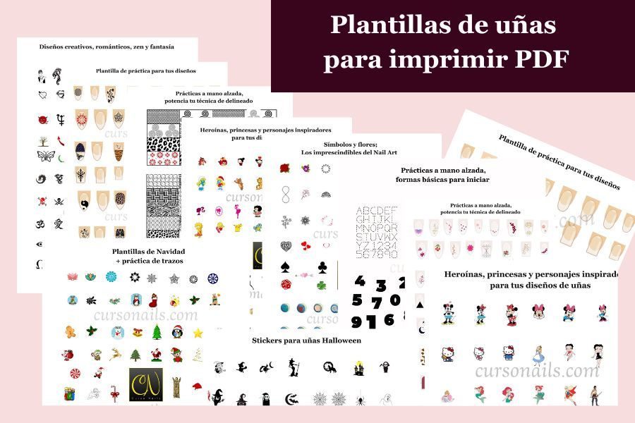 Plantillas de uñas para imprimir PDF