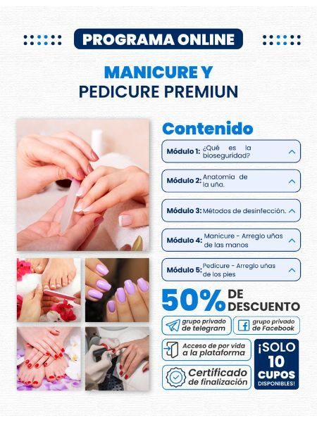 Curso pedicura certificado promoción